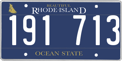 RI license plate 191713