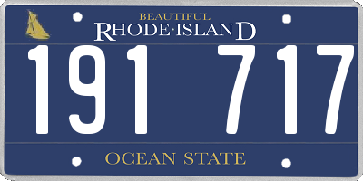 RI license plate 191717