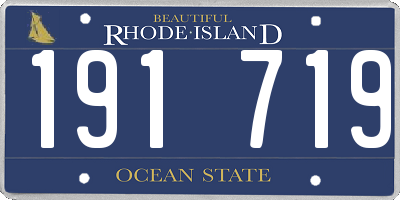 RI license plate 191719
