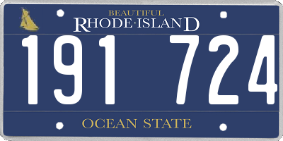 RI license plate 191724