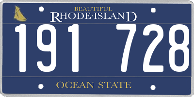 RI license plate 191728