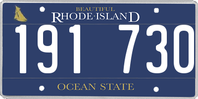 RI license plate 191730