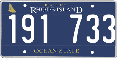 RI license plate 191733