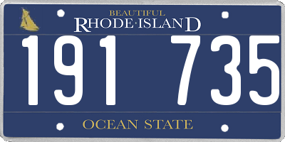 RI license plate 191735