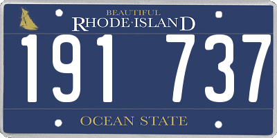 RI license plate 191737