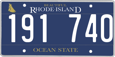 RI license plate 191740
