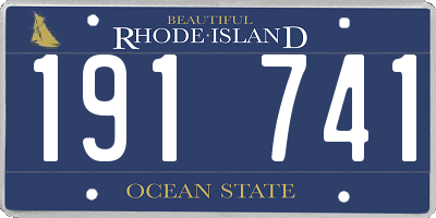 RI license plate 191741