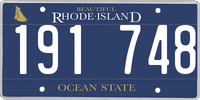 RI license plate 191748