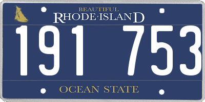 RI license plate 191753