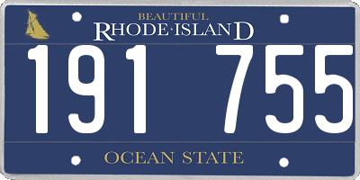RI license plate 191755