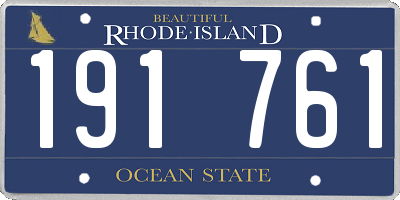 RI license plate 191761