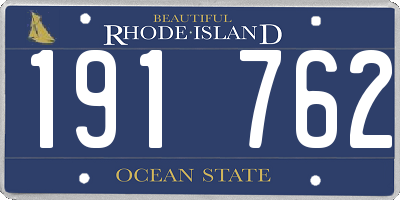 RI license plate 191762