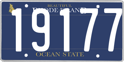 RI license plate 19177