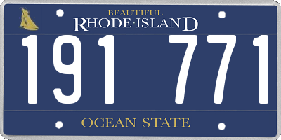 RI license plate 191771