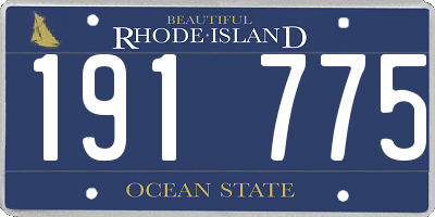 RI license plate 191775