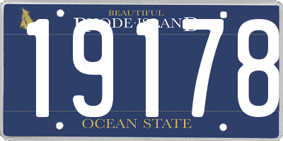 RI license plate 19178