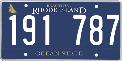 RI license plate 191787