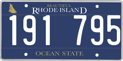 RI license plate 191795