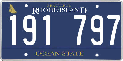 RI license plate 191797