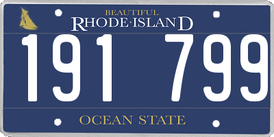 RI license plate 191799