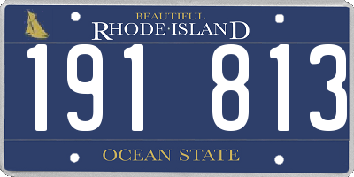 RI license plate 191813