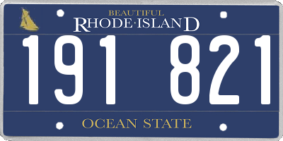 RI license plate 191821