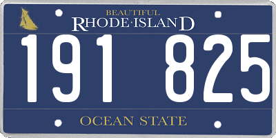 RI license plate 191825