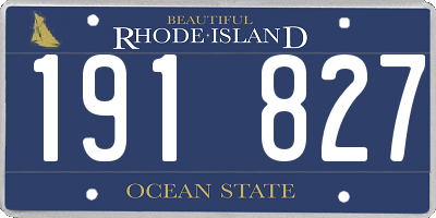 RI license plate 191827