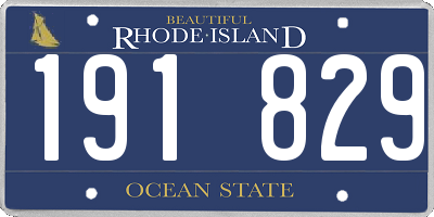 RI license plate 191829