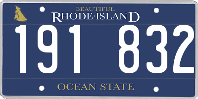 RI license plate 191832