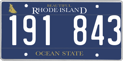 RI license plate 191843