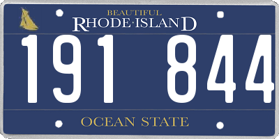 RI license plate 191844