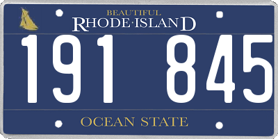 RI license plate 191845