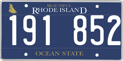 RI license plate 191852