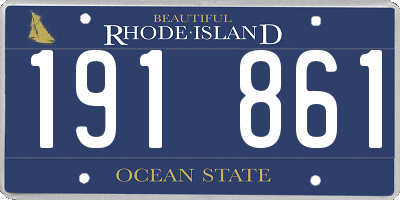 RI license plate 191861