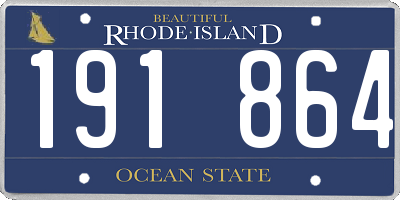 RI license plate 191864