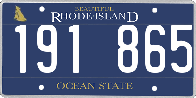 RI license plate 191865