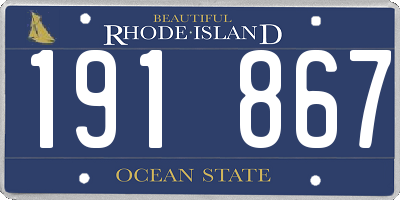 RI license plate 191867
