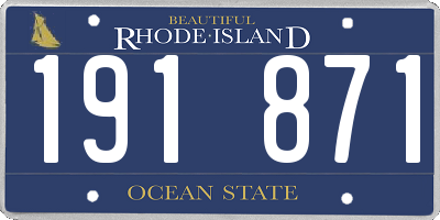 RI license plate 191871