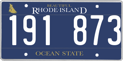 RI license plate 191873