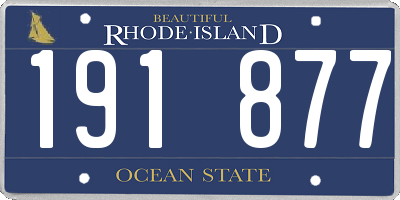 RI license plate 191877