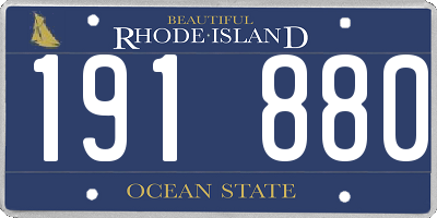 RI license plate 191880