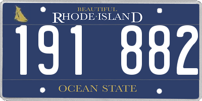 RI license plate 191882