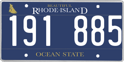 RI license plate 191885