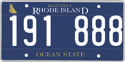 RI license plate 191888