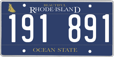 RI license plate 191891