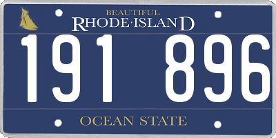 RI license plate 191896