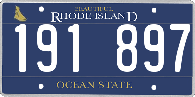 RI license plate 191897