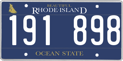 RI license plate 191898
