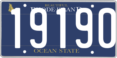 RI license plate 19190